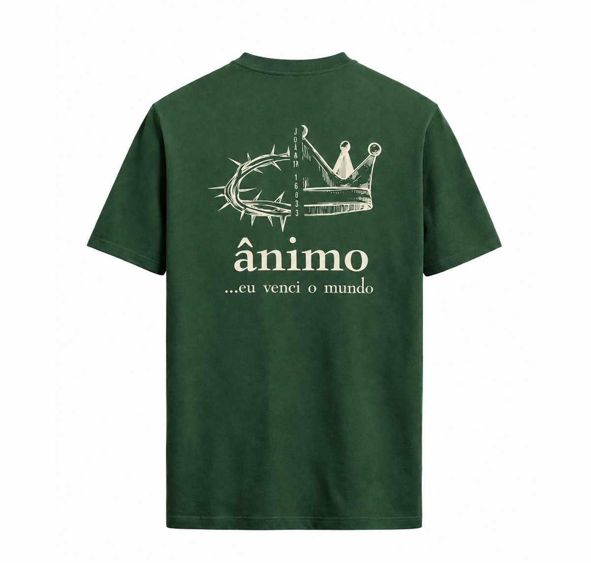 Camiseta Oversized - ÂNIMO VERDE MILITAR