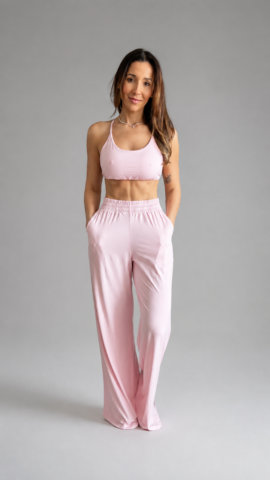 Conjunto Mel Rosa Bebe