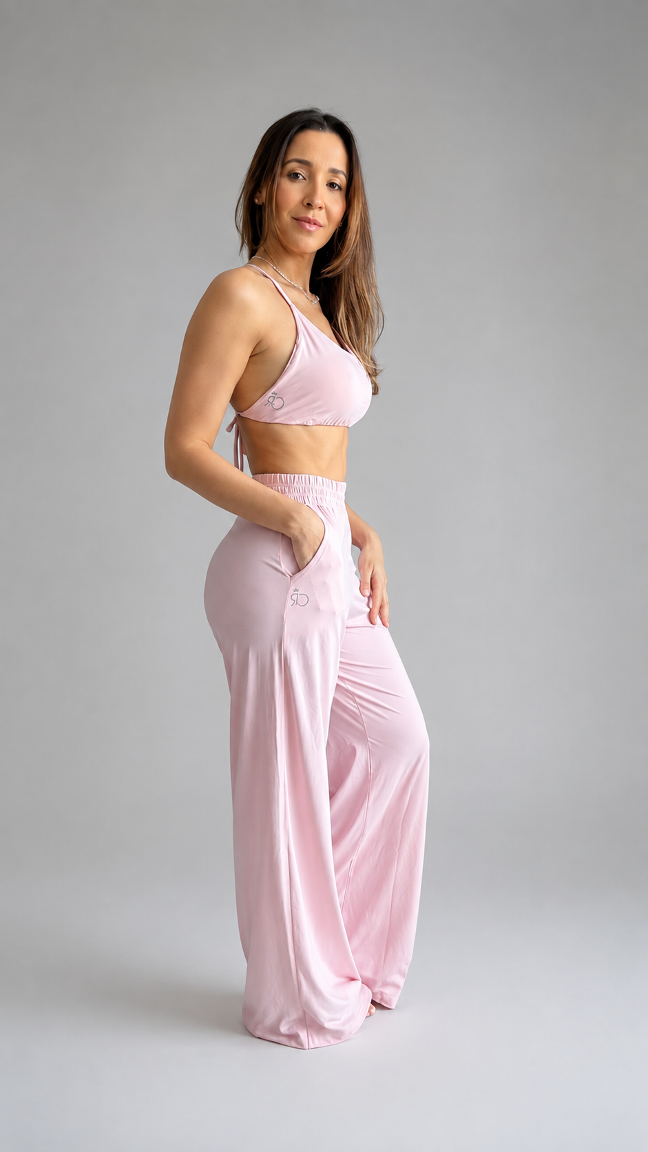 Conjunto Mel Rosa Bebe