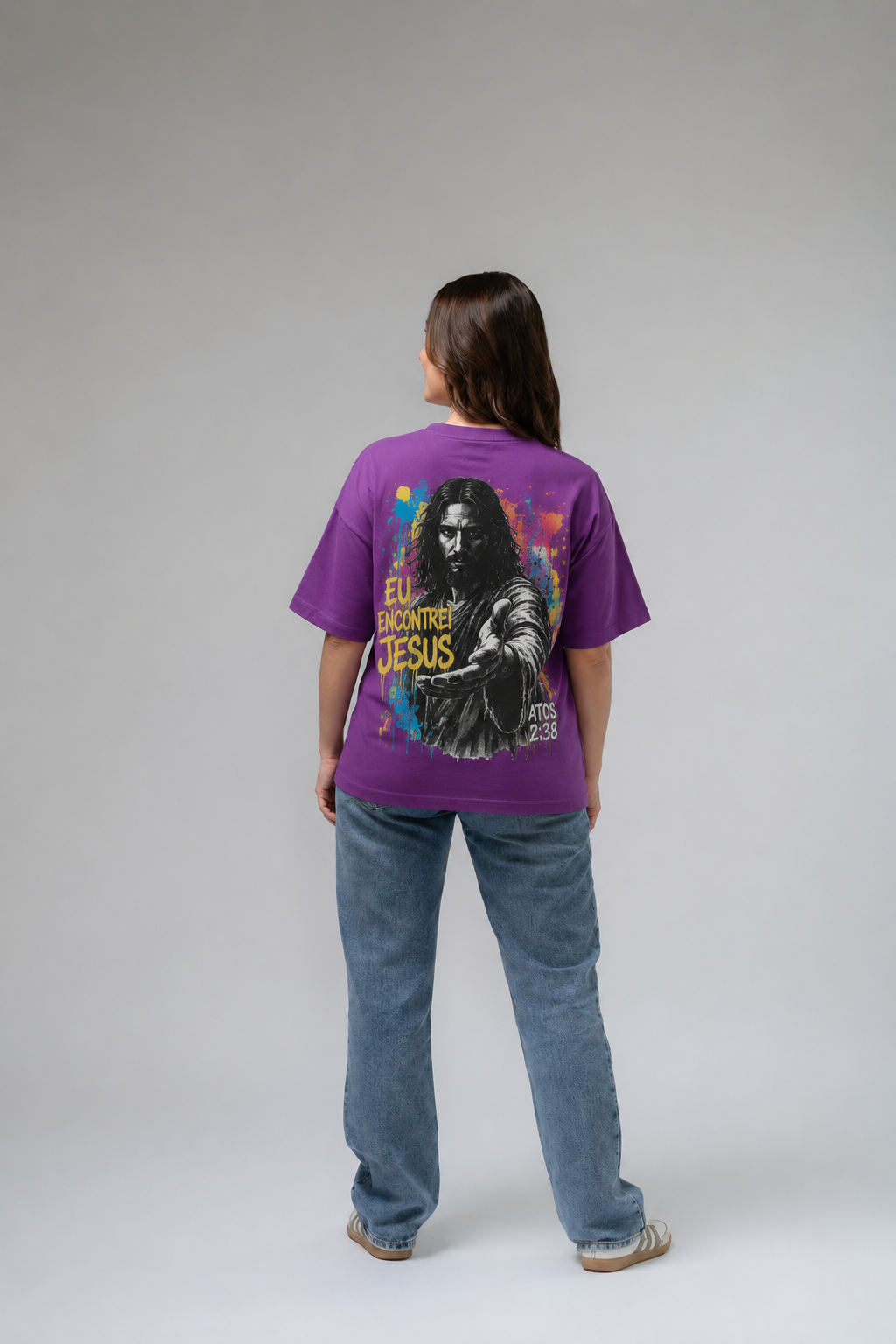 Camiseta Oversized Roxa - JESUS