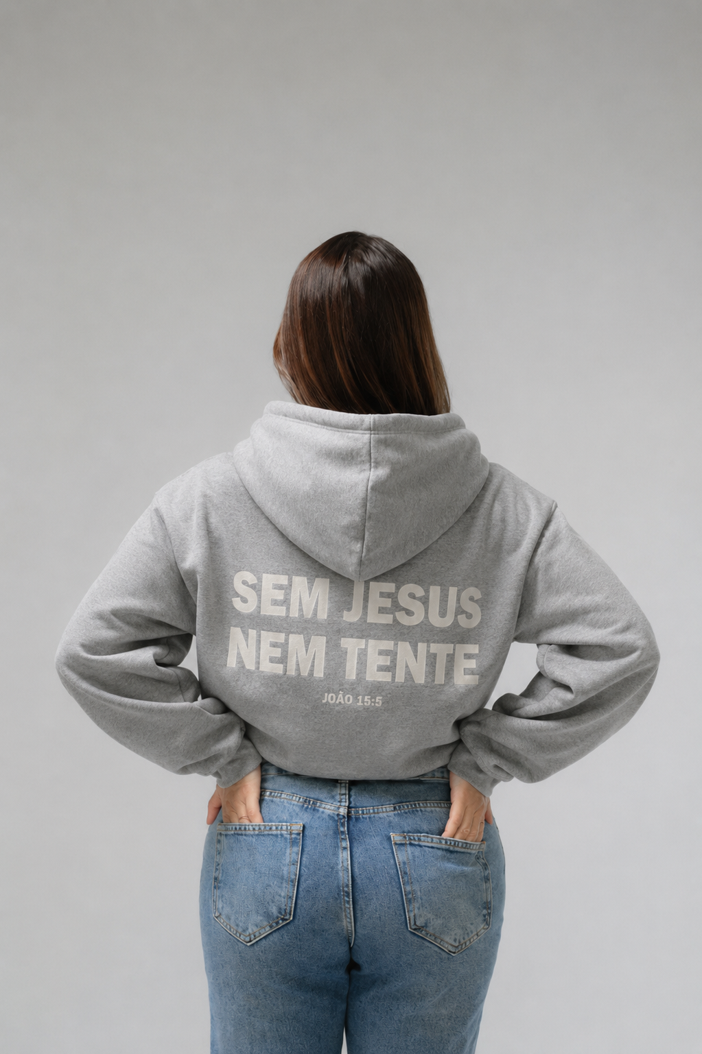 Moletom Sem Jesus Nem Tente Mescla