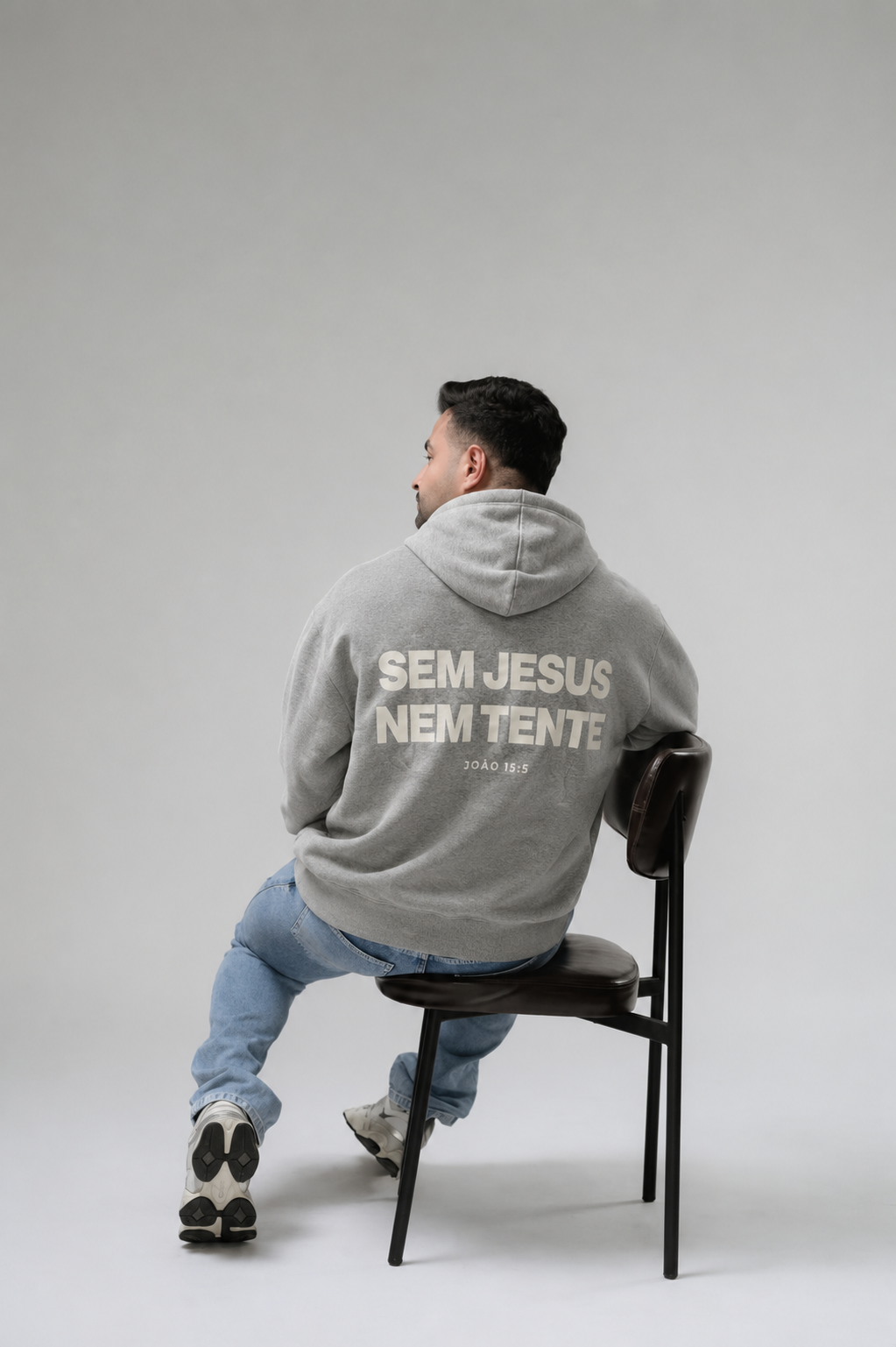 Moletom Sem Jesus Nem Tente Mescla