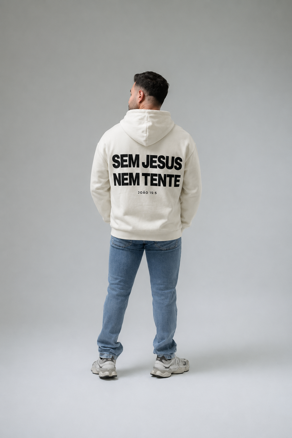 Moletom Sem Jesus Nem Tente Off-White
